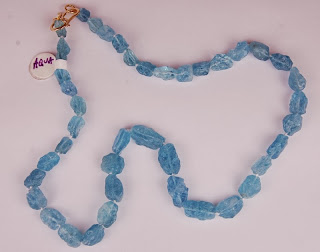 Light blue rough random shaped beads