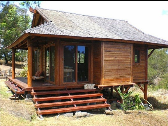 rumah kayu sederhana
