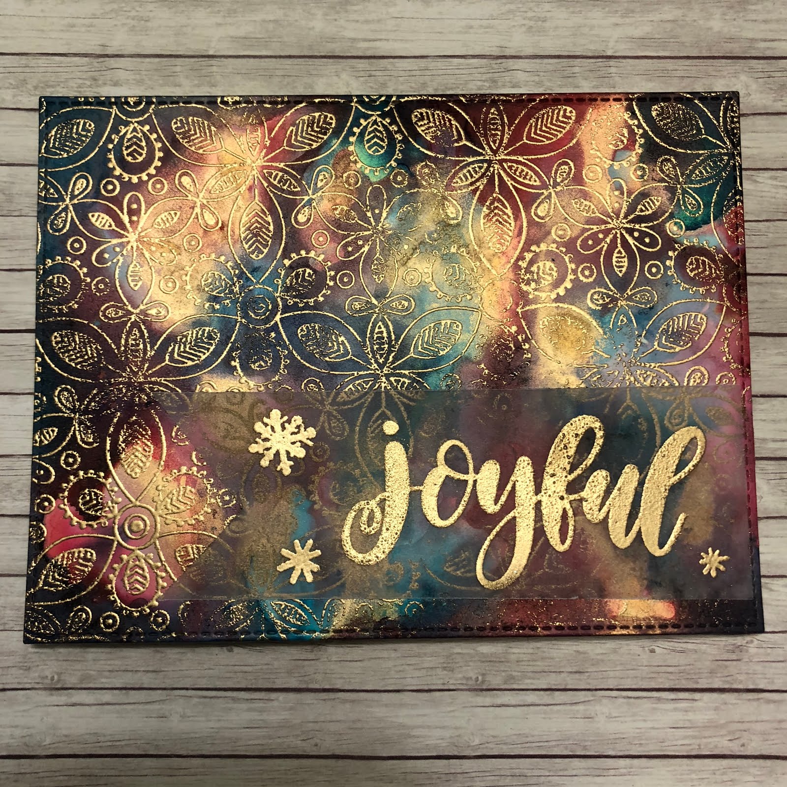 Cher's Crafty Creation Christmas Cards using Alcohol Inks