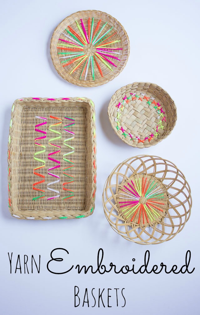How to Embroider Baskets with Yarn! | Design Improvised