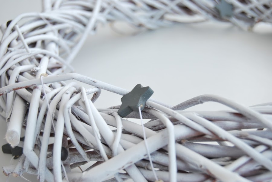 handmade white christmas wreath