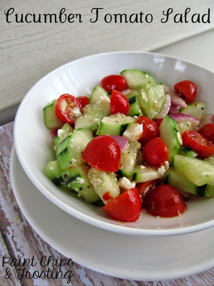 Cucumber Tomato Vinaigrette Salad recipe theoatmealdiaries