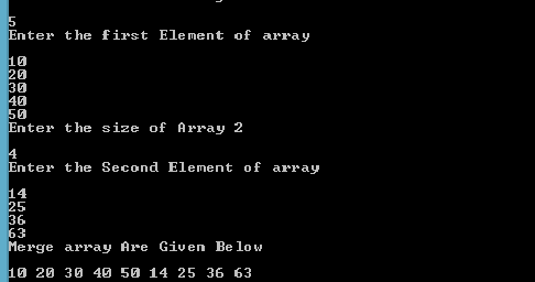 Write A Program To Merge Two Array In Third Array Unconditionally