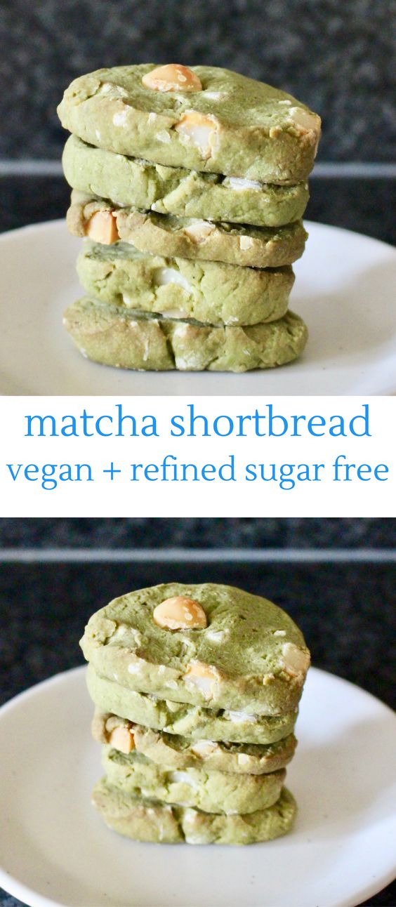 Vegan Matcha Green Tea Shortbread Cookies My Pinterest Recipes