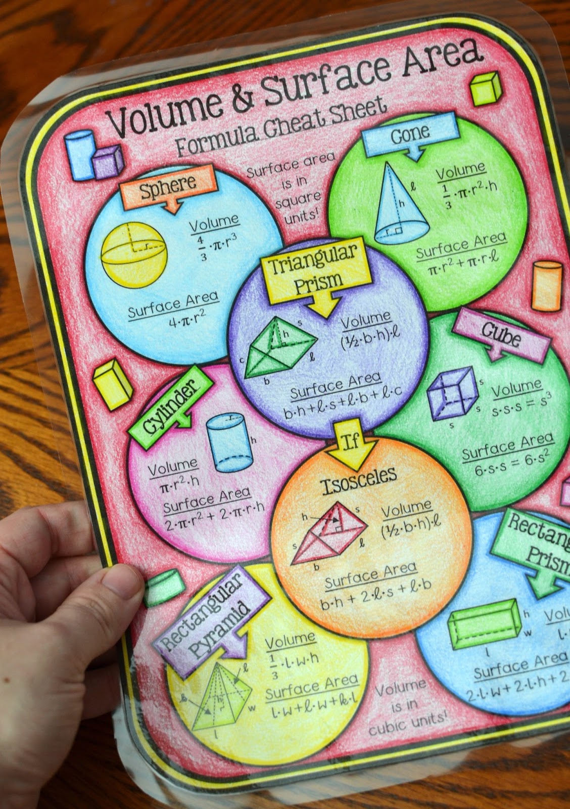 Volume And Surface Area Coloring Worksheet 39B