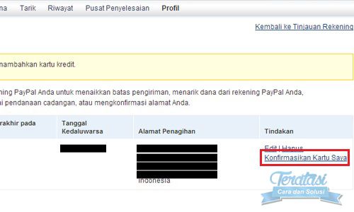 konfirmasikan kartu kredit konfirmasikan kartu kredit - cara verifikasi akun paypal menggunakan vcc