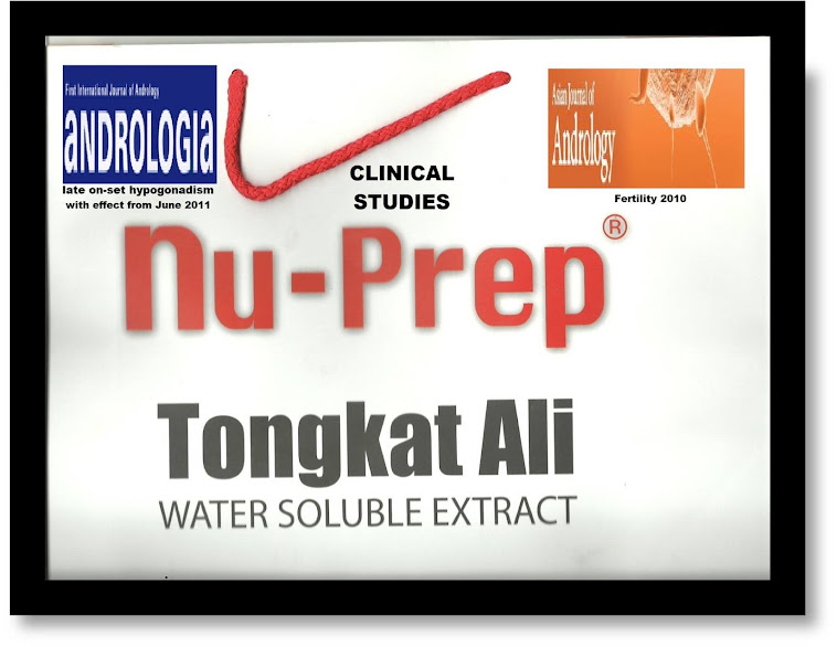 Tongkat Ali Nu-Prep100 Clinical Studies;managing idiopathic infertility,treatment of hypogonadism