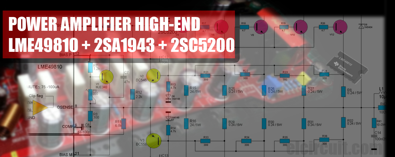 High Power Amplifier LME49810 2SC5200 2SA1943
