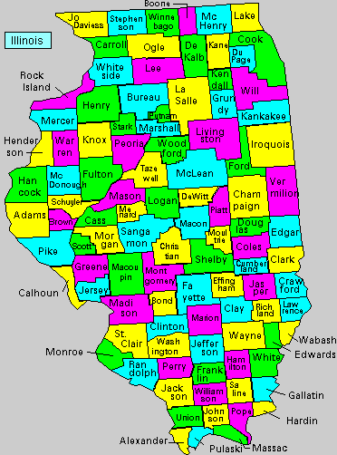 Online Maps: Illinois County Map