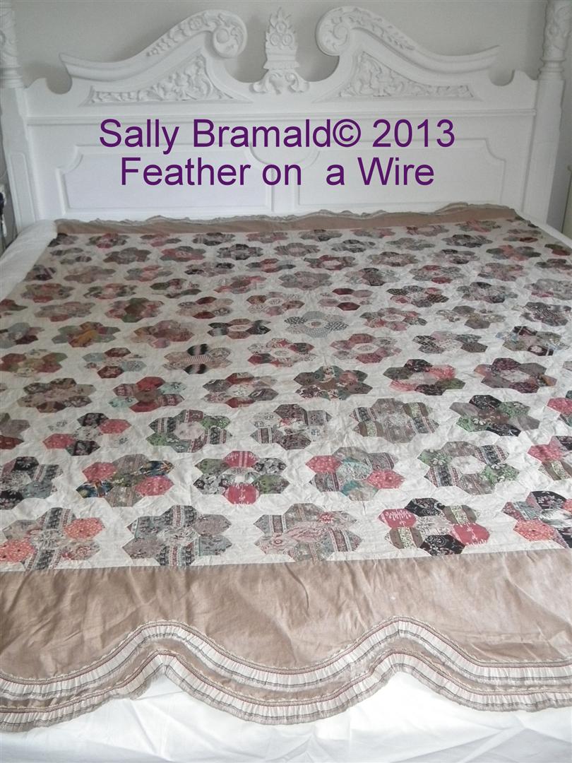 Feather On A Wire One of my old quilts (very photo heavy), Sarah Fox dated 1826