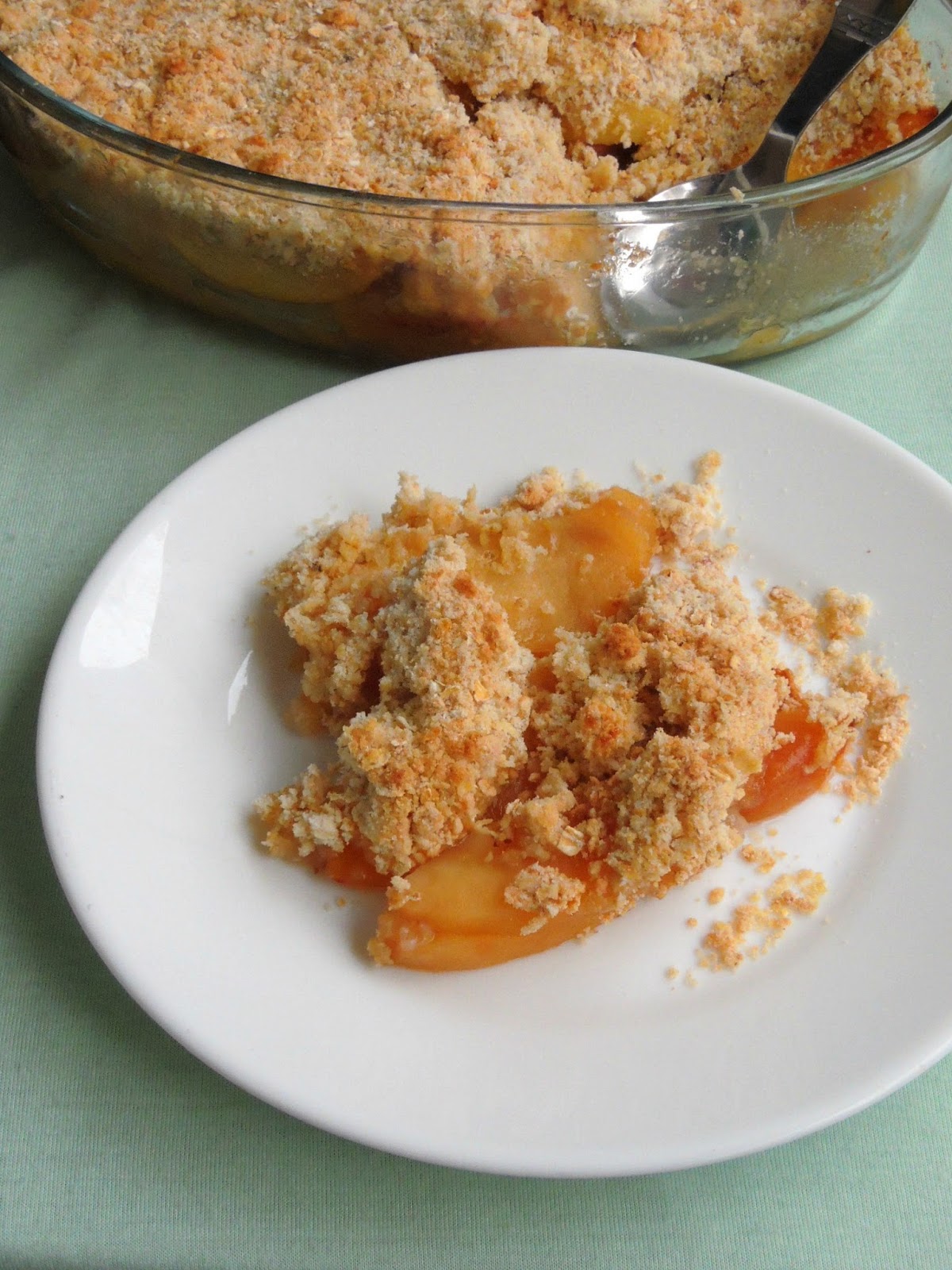 Apple & Peach Crisp with Oat Topping Cook N Click