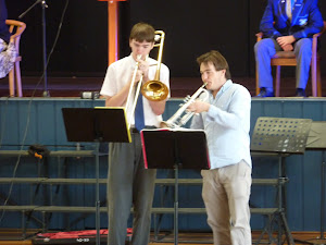 Steven Pittman and Mr Caine Wager Entertaining the Assembly
