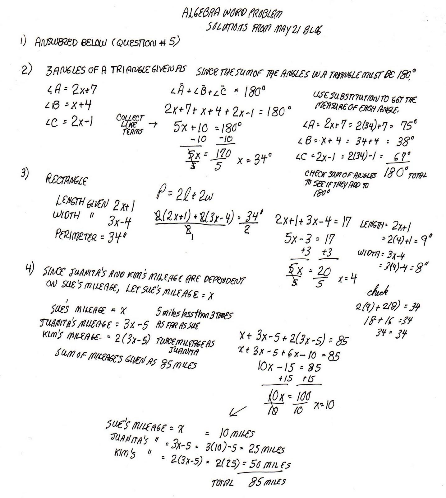 algebra math problems