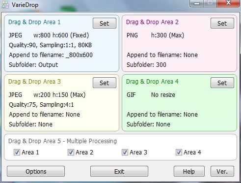 VarieDrop : un logiciel portable pour redimensionner ou convertir vos images par glisser-déposer