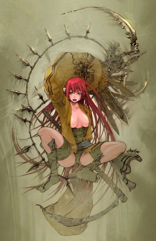 Hector Sevilla deviantart ilustrações mulheres estilo anime peitos sensuais fantasia