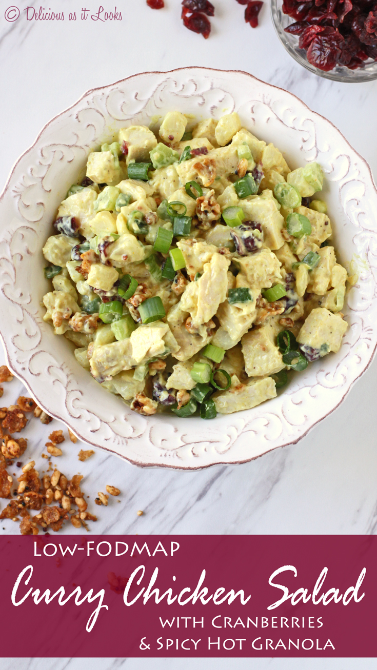 Delicious as it Looks LowFODMAP Curry Chicken Salad with Cranberries