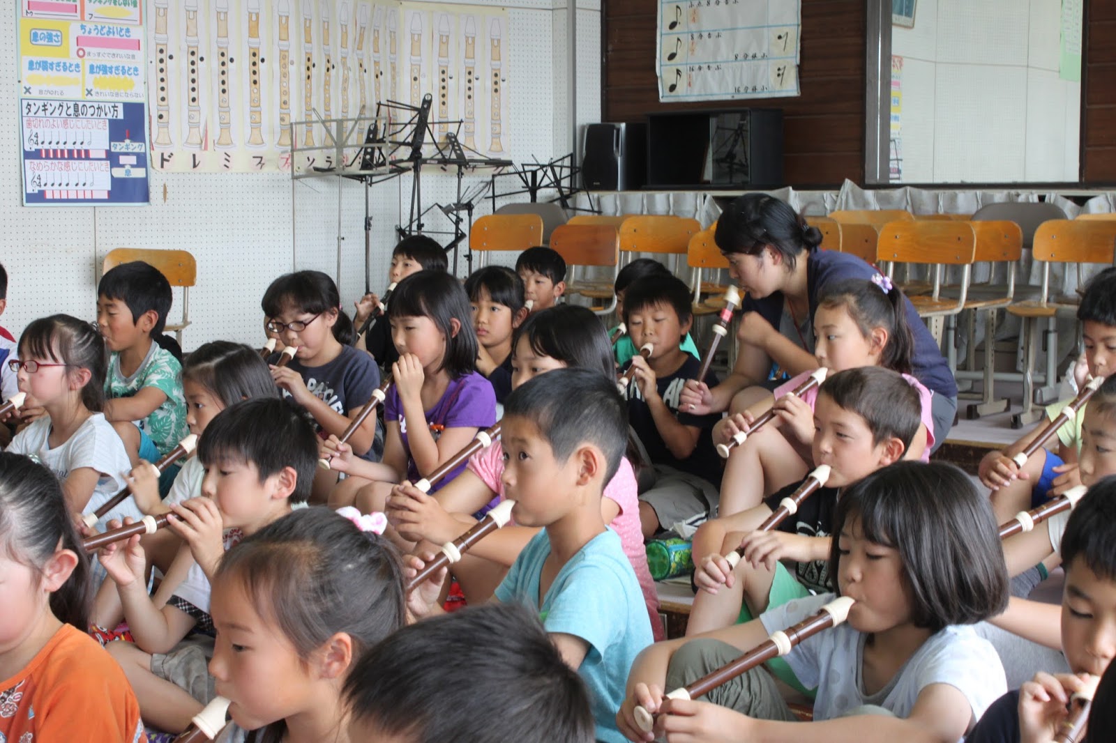 八潮市立八條小学校 リコーダー講習会