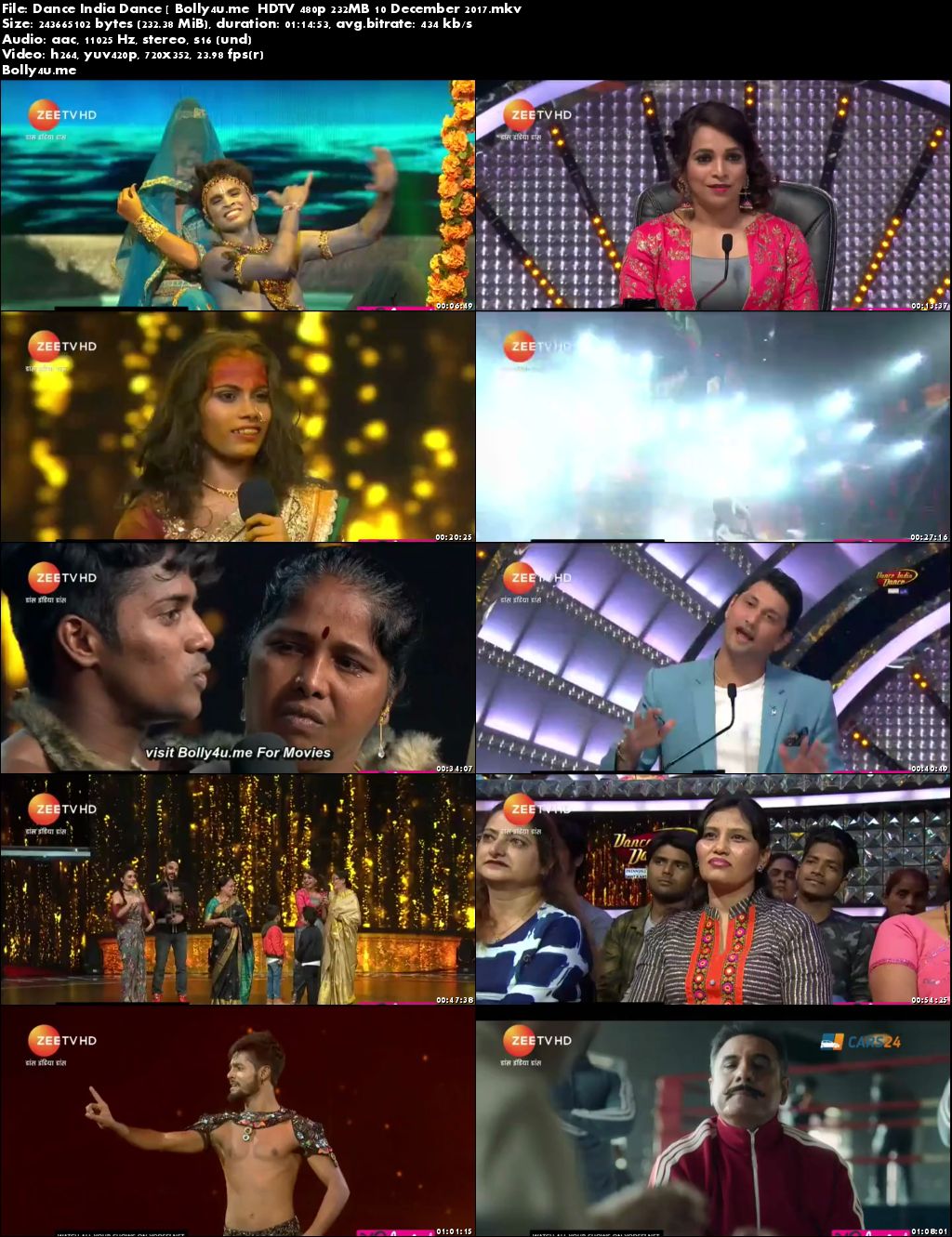 Dance India Dance HDTV 480p 200MB 10 December 2017 Download