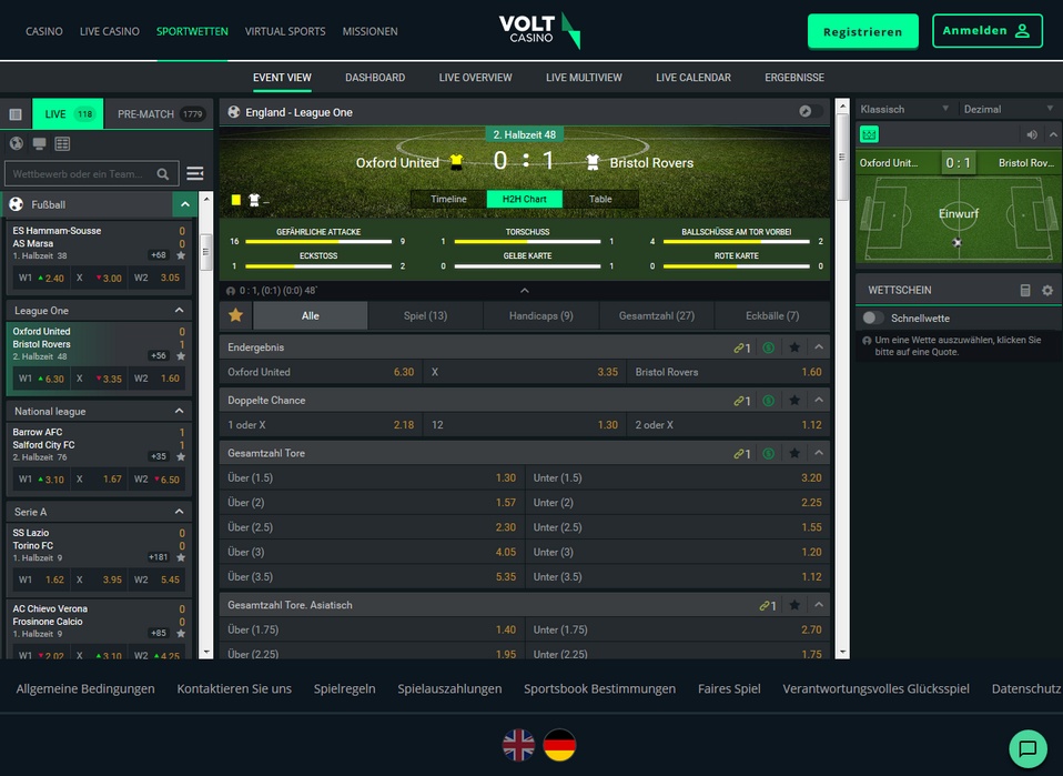 VoltSport Screen