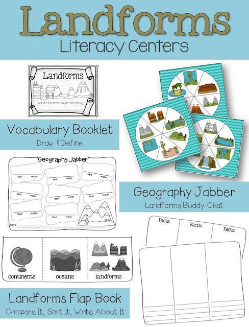 Landforms+Literacy+centers