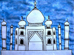 mahal taj symmetrical drawings india easy drawing lessons draw attempt faithful symmetry architecture grade project buildings way crafts projects afaithfulattempt