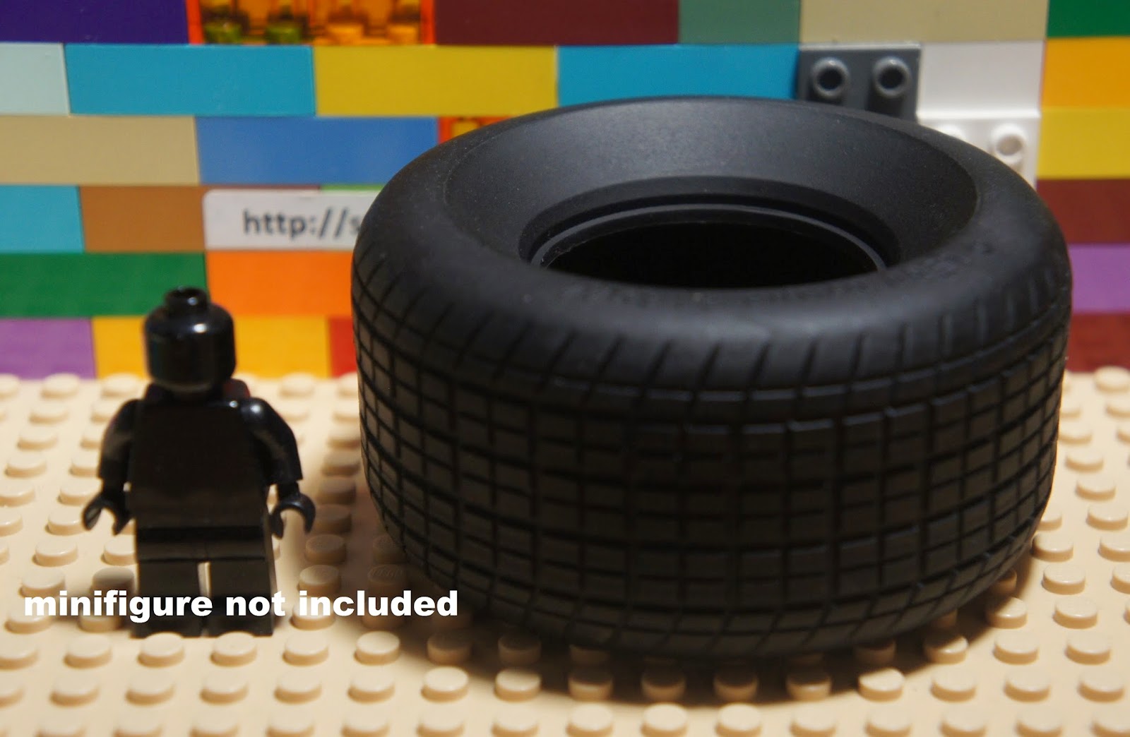 LEGO 6084656 Black Rubber TYRE TIRE Wide Ø81,6 x 44