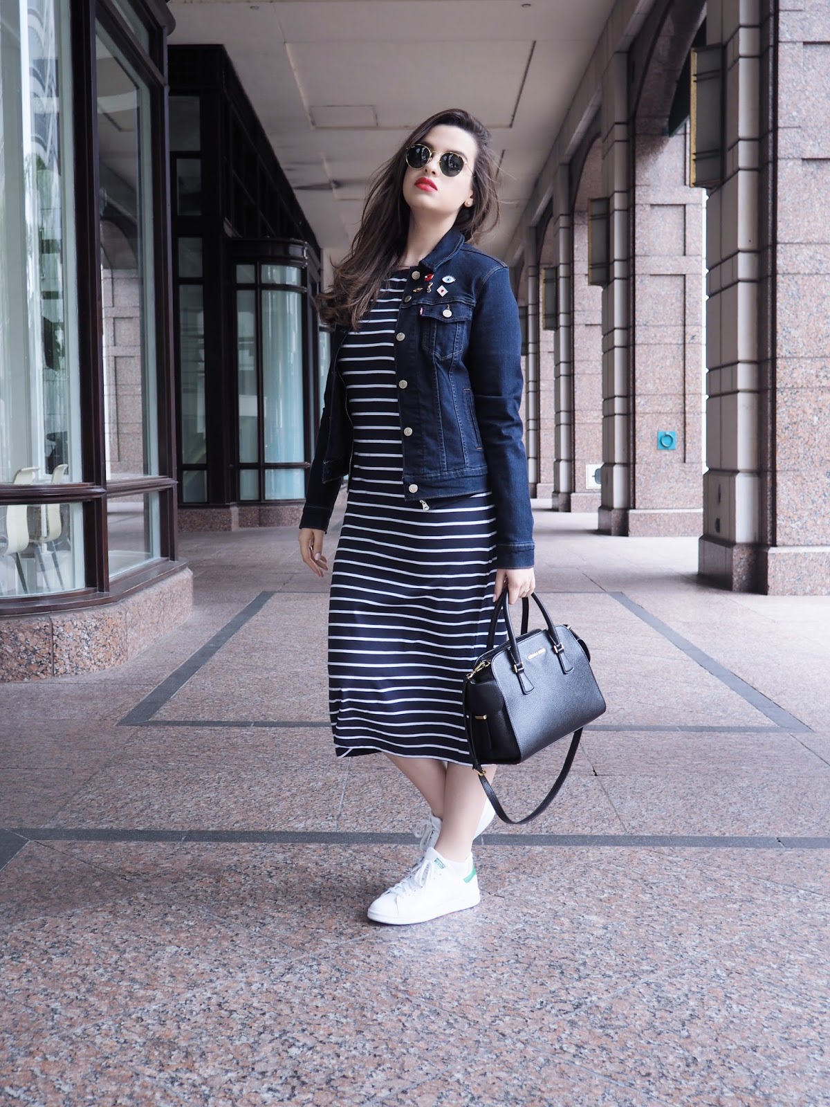 S/S 2016 Trends Stripes TShirt Dress & AllWhite Sneakers Pam Scalfi♥