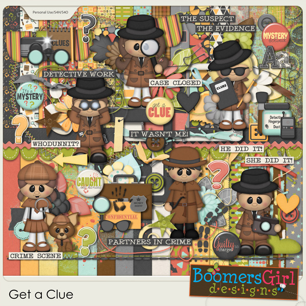 BoomersGirl Designs "Get a Clue" Digital Kit
