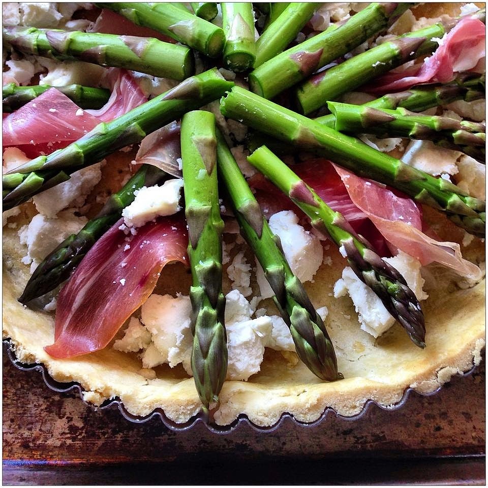 The Game Bird Food Chronicles Goat's Cheese, Asparagus & Parma Ham Quiche