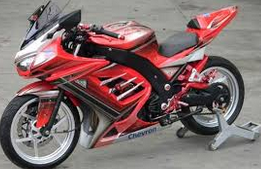Gambar modifikasi ninja rr mono 150 jari jari drag airbrush racing look