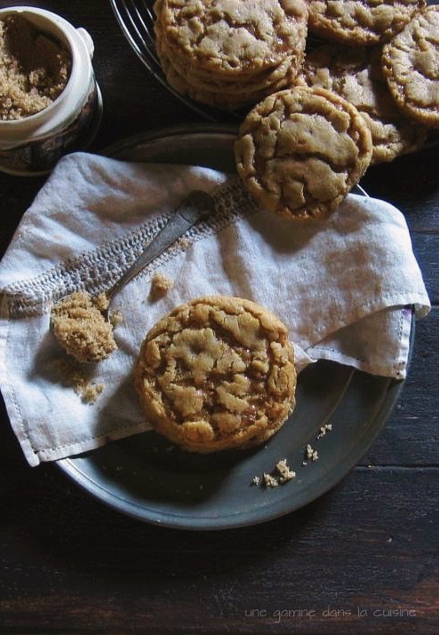 brown sugar + toffee cookies | une gamine dans la cuisine 