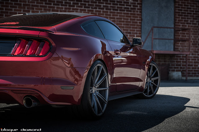 2015 Ford Mustang With 22 Inch BD-9’s in Matte Graphite - Blaque Diamond Wheels