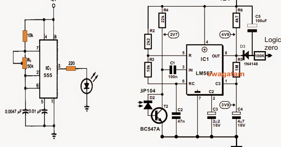 Tuned Infrared (IR) Detector Circuit - Electronic Circuit Projects