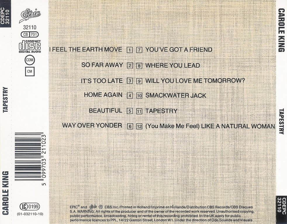 CARATULAS DE CDS (Mi Colección) Carole King Tapestry