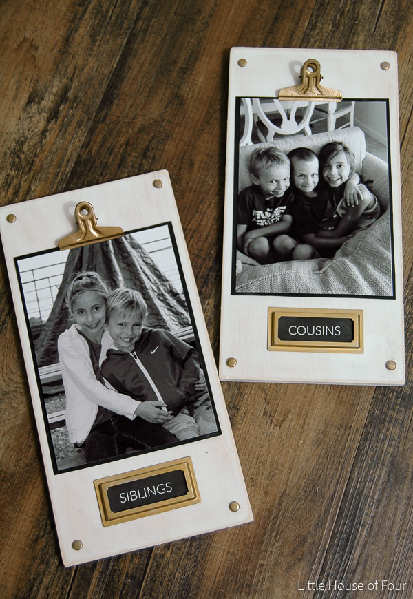 {Monthly DIY Challenge} DIY Wood Photo Plaques - Little House of Four