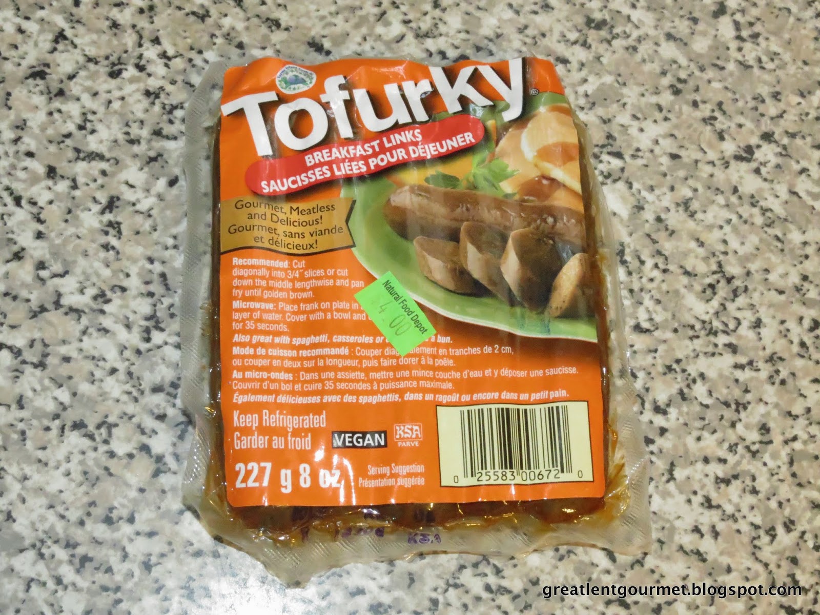 Great Lent Gourmet Day 25 March 18, 2015 Tofurky "Sausage" vs. Yves Breakfast "Sausage