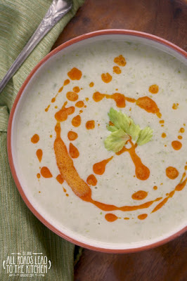 Cream of Celery Soup with Paprika Butter