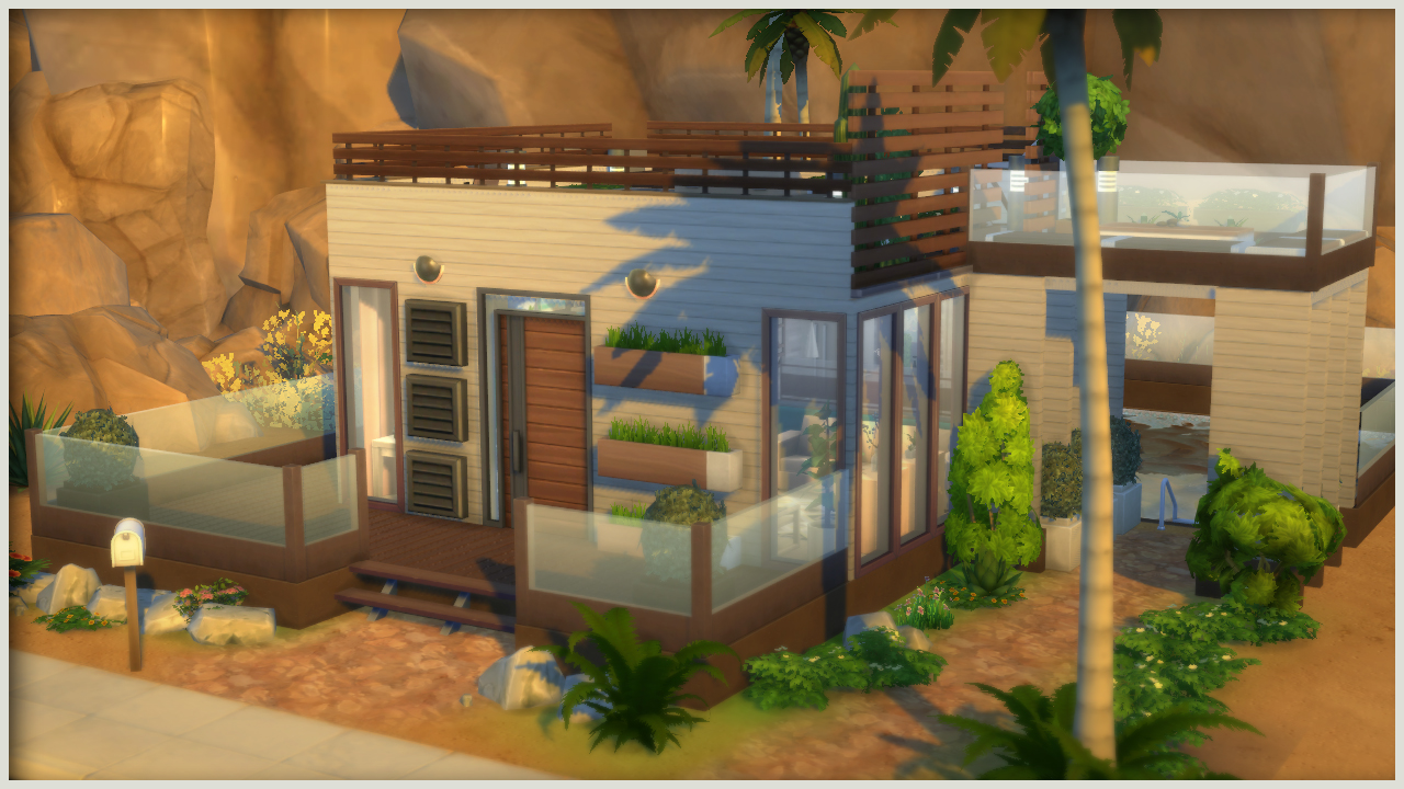 Agave Small Home. Sims 4 Custom Content.