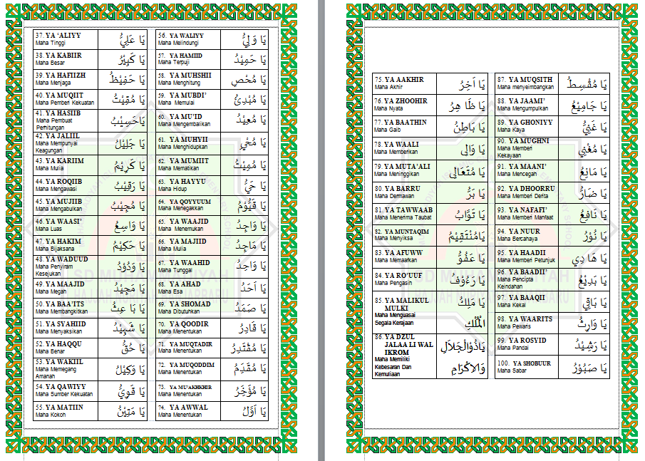 Zikir Asma 'ul Husna