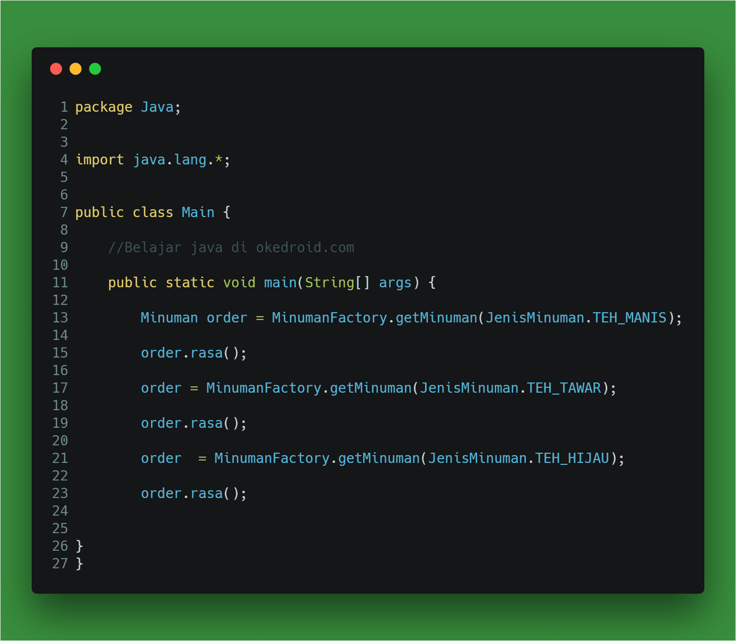 Belajar Factory Method Pattern Pada Kegiatan Java - Java Media Kita