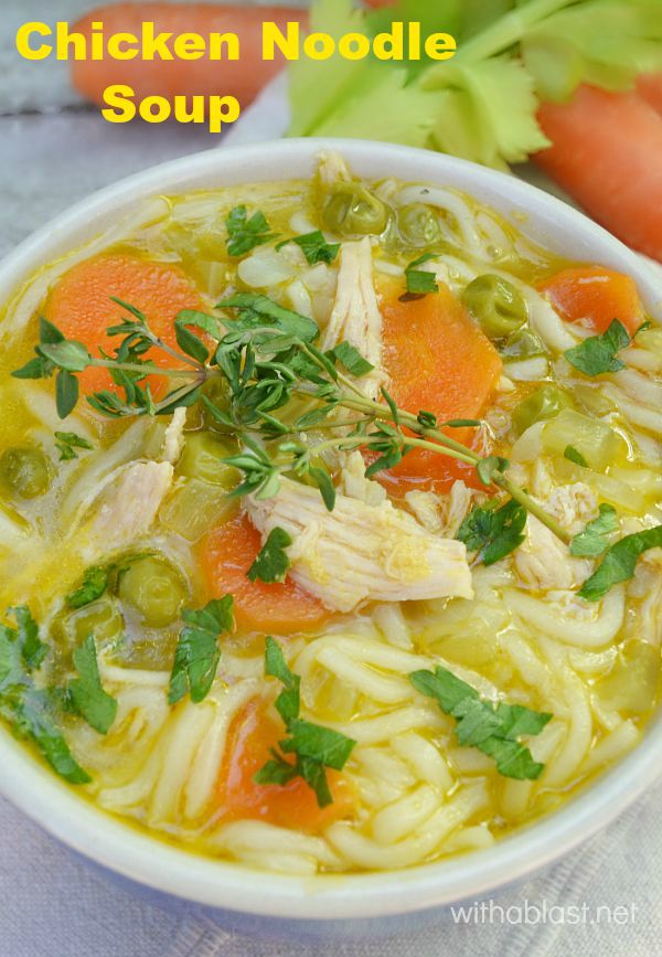 Very tasty, vegged up healthy Chicken Noodle Soup for the colder evenings