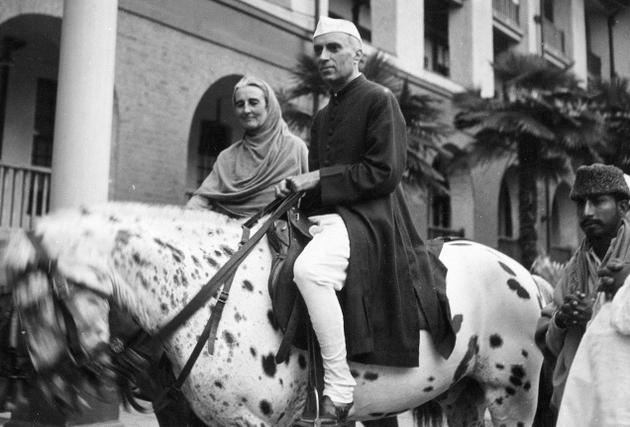 Nehru on a horse ride