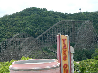 T express roller coaster is the steepest in the world.