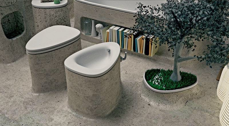 Decorating Bathroom With Planter By Art-Tic Design