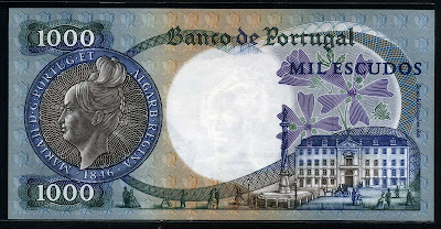 Portugal banknotes currency money 1000 Escudos Banco de Portugal