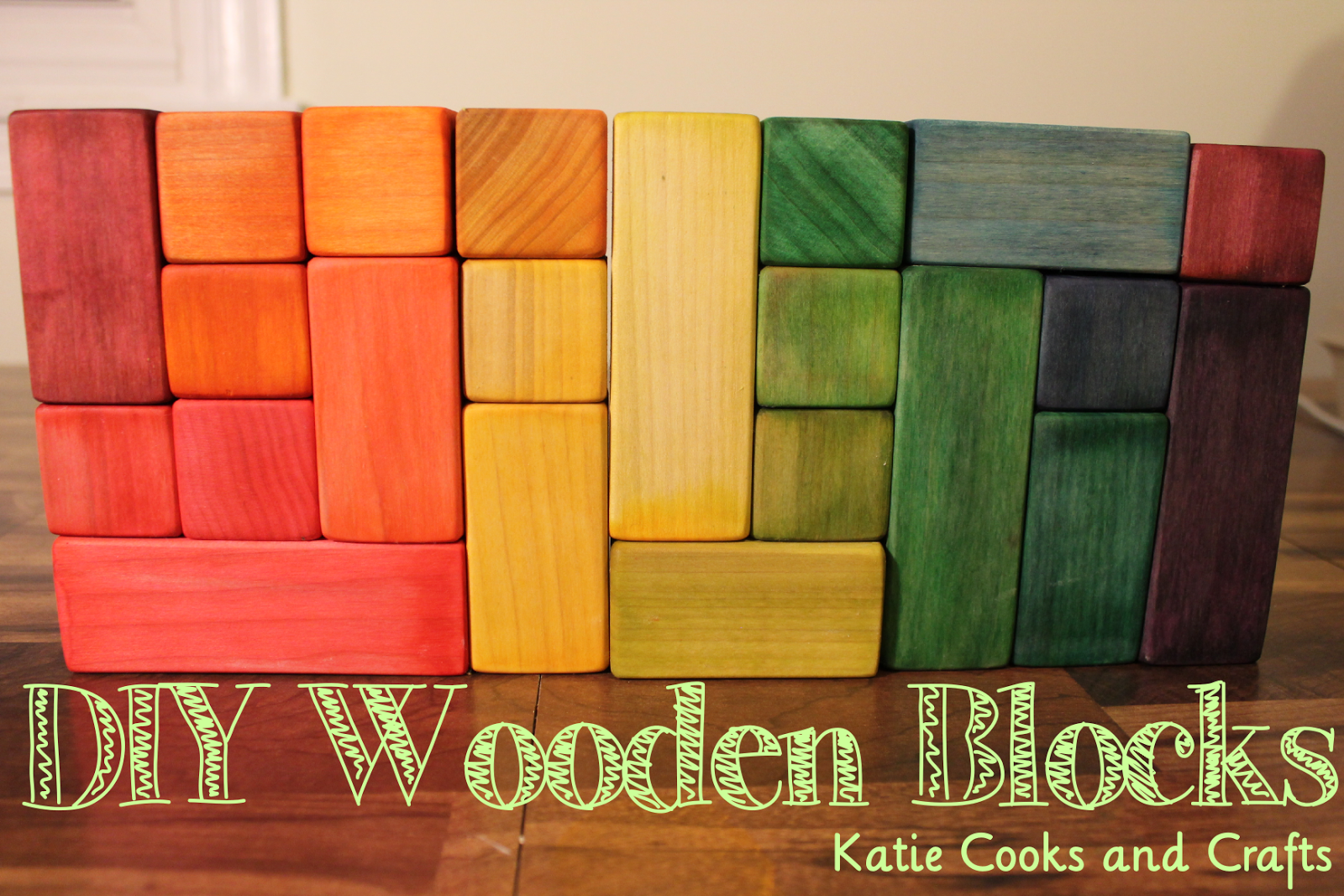 Katie Cooks and Crafts: DIY Wooden Blocks ~ Easy Wood Toy