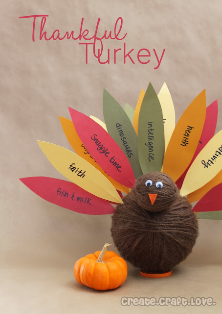 Create your own Thankful Turkey for Thanksgiving! #thanksgiving #thanksgivingcrafts
