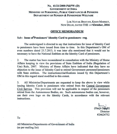 Pensioner Id Card Telangana
