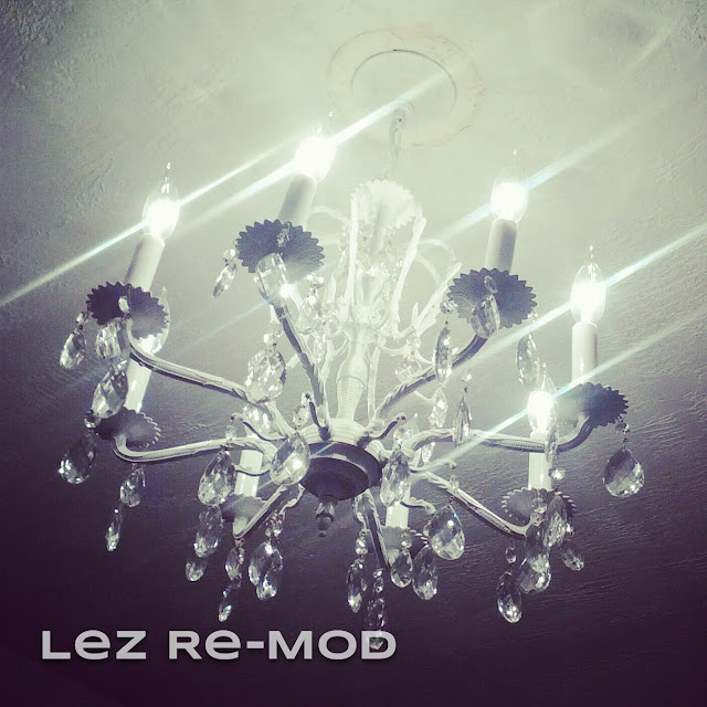 white chandelier, painted chandelier, vintage chandelier, chandelier