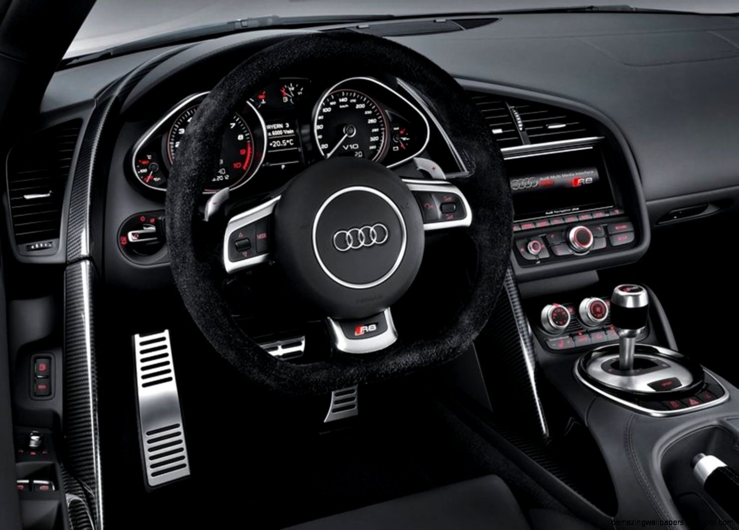 Audi R8 Black V10 Interior   Road and Track